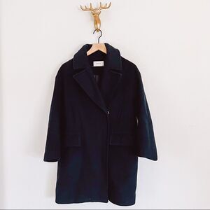 Maybe baby Black Button Front Trench Coat Size XL